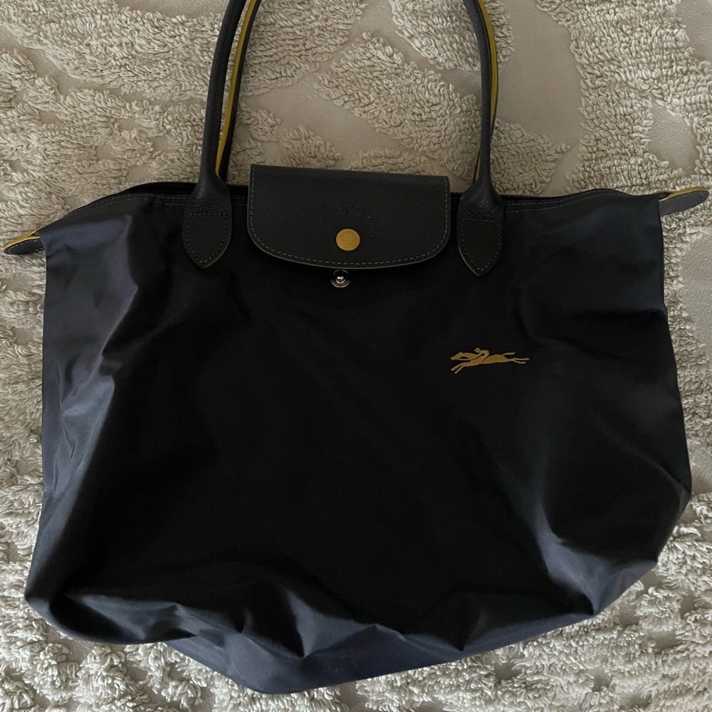 Charcoal Grey Longchamp bag - medium